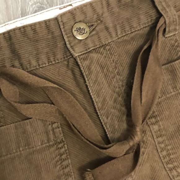 Roxy Corduroy Skirt Brown Size 5 Ribbon Belt - Picture 2 of 5